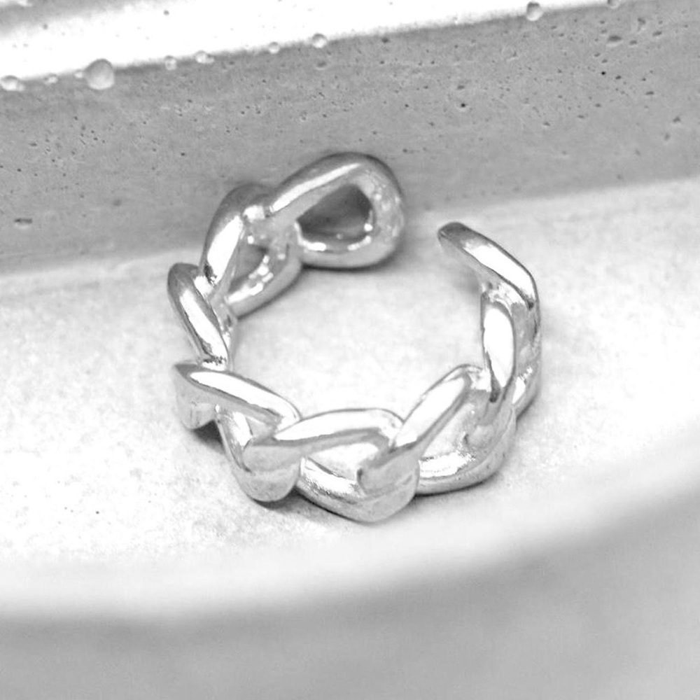 Sterling Silver Chain Ring - Picture 3 of 7